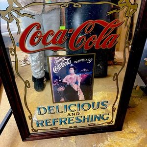 Vintage cocacola mirror excellent shape